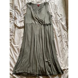 Gray Wrap Dress